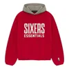 Essentials Fear Of God  X Nba Philadelphia 76ers Hoodie 'red Grey'