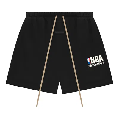 Pre-owned Essentials Fear Of God  X Nba Sweatshorts 'black'