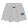 Essentials Fear Of God  X Nba Sweatshorts 'light Heather' In Gray