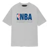 Essentials Fear Of God  X Nba T-shirt 'light Heather' In Gray