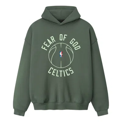 Essentials Fear Of God  X Nba X Barkley Hendricks 90s Hoodie 'balsam Green'