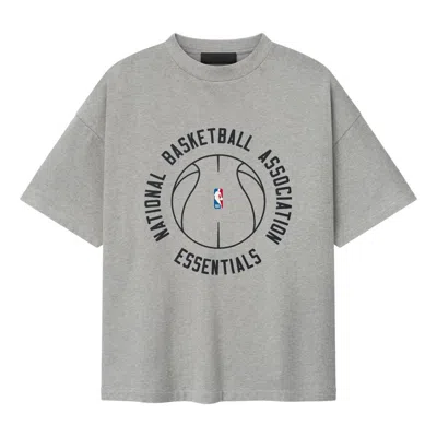 Essentials Fear Of God  X Nba X Barkley Hendricks 90s T-shirt 'concrete Heather' In Gray