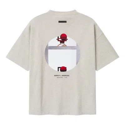 Essentials Fear Of God  X Nba X Barkley Hendricks 90s T-shirt 'heather Stone' In Gray