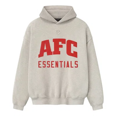 Essentials Fear Of God  X Nfl Fw25 American Sport Hoodie 'heather Stone' In Neutral