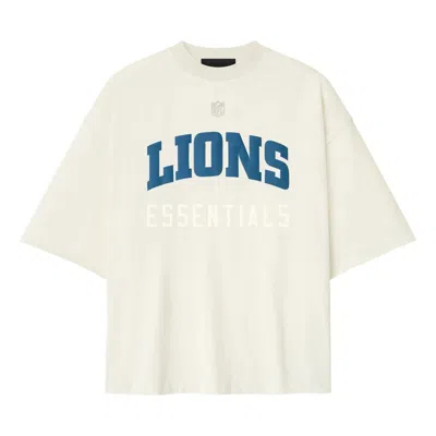 Essentials Fear Of God  X Nfl Fw25 Lions 90s 3/4 Sleeve Football T-shirt 'cream White'