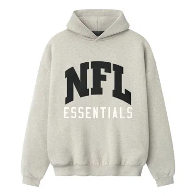 Essentials Fear Of God  X Nfl Fw25 Sport Hoodie 'heather Stone' In Gray