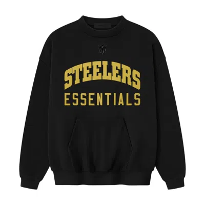 Essentials Fear Of God  X Nfl Fw25 Steelers Sport Crewneck 'black'