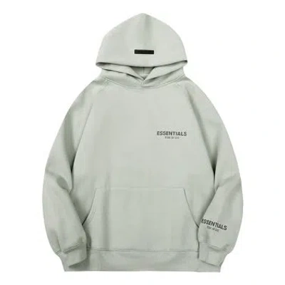 Essentials Fear Of God  X Ssense Pullover Hoodie 'green Concrete' In Gray