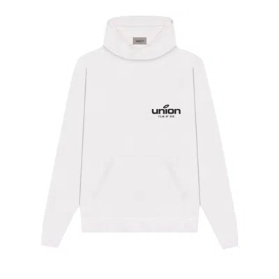 Pre-owned Essentials Fear Of God  X Union Vintage Hoodie 'white'