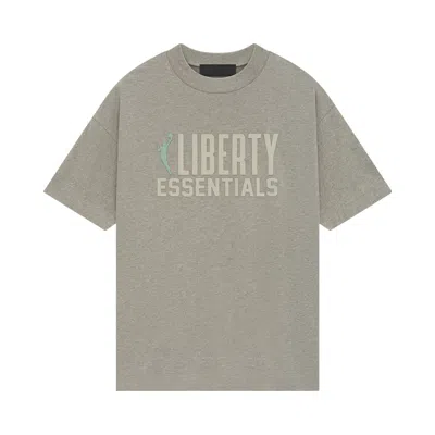 Pre-owned Essentials Fear Of God  X Wnba Liberty Tee 'warm Heather' | Grey | Men's Size Xxs