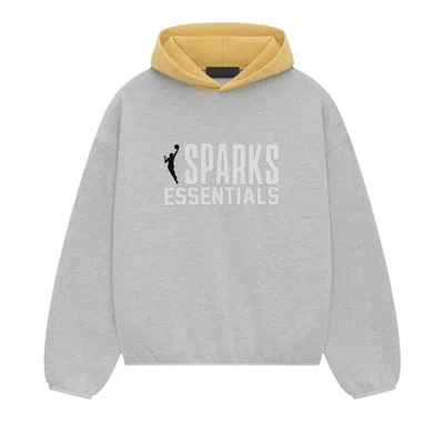 Pre-owned Essentials Fear Of God  X Wnba Sparks Hoodie 'light Heather' | Grey | Men's Size Xxs