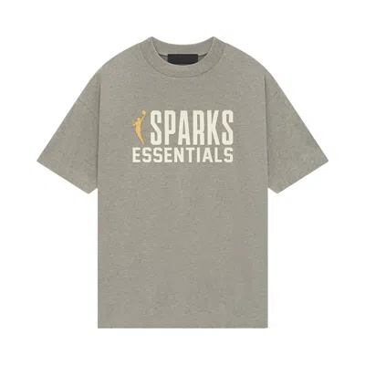 Pre-owned Essentials Fear Of God  X Wnba Sparks Tee 'warm Heather' | Grey | Men's Size L In Gray