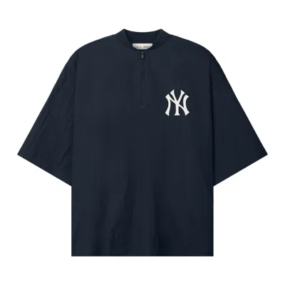 Pre-owned Essentials Fear Of God  Yankees 3/4 Sleeve Pullover 'dark Sapphire' | Blue | Men's Size S