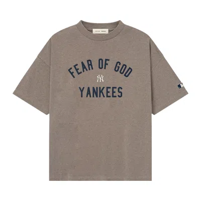 Pre-owned Essentials Fear Of God  Yankees 90s Tee 'homestead Heather' | Tan | Men's Size Xxl In Brown