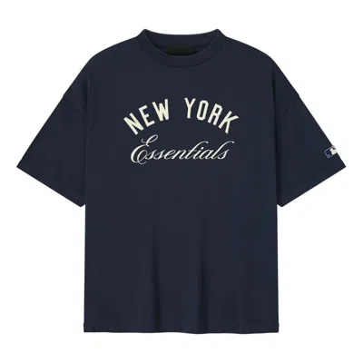Essentials Fear Of God  Yankees 90s T-shirt 'dark Sapphire' In Blue