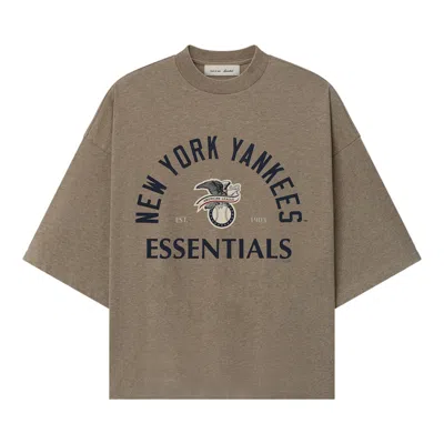 Pre-owned Essentials Fear Of God  Yankees American League Merch Tee 'homestead Heather' | Grey | Men's Size Xs