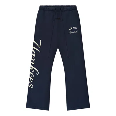 Essentials Fear Of God  Yankees Flare Sweatpant 'dark Sapphire' In Blue