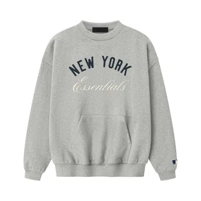 Pre-owned Essentials Fear Of God  Yankees Sport Crewneck 'concrete Heather' | Grey | Men's Size Xs In Gray