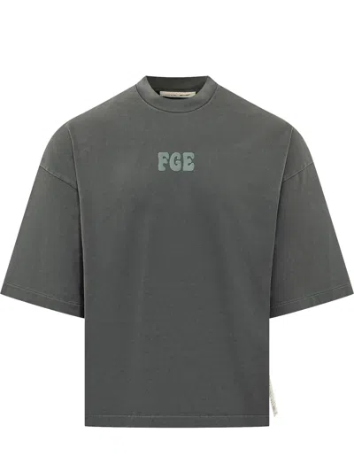 Essentials Fear Of God -style Washed Logo Merch T-shirt In Gray