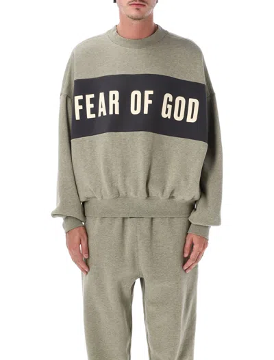 Essentials Fear Of God Fear Of God  Cropped Fleece Sweatshirt - Relaxed Mini Look In Gray