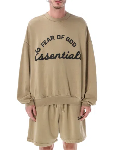 Essentials Fear Of God Oversized Graphic Crewneck Sweatshirt In Animal Print