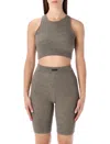 Essentials Crew-neck Ribbed Tank Top In Gray