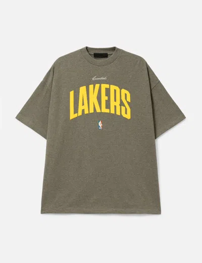 Essentials Fear Of God X Nba Lakers 90's T-shirt In Gray