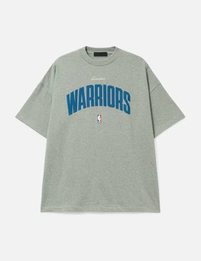 Essentials Fear Of God X Nba Warriors 90's T-shirt In Gray
