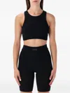 Essentials Fine-ribbed Tank Top In Black