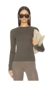Essentials Fitted Longsleeve Tee In Gray