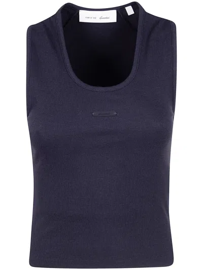 Essentials Fitted Rib Tank In Purple