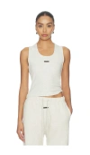 Essentials Fitted Rib Tank In White