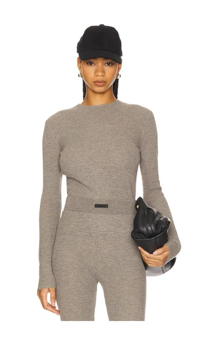 Essentials Fitted Sweater In Heather Gray