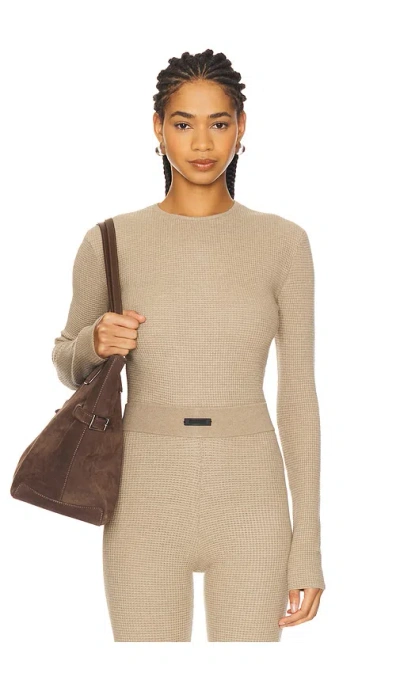 Essentials Fitted Sweater In Desert Sand
