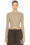 Essentials Fitted Sweater In Desert Sand