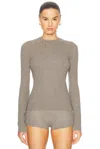 Essentials Fitted Sweater In Heather Gray