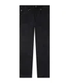Essentials Five-pocket Textured Casual Pants In Black