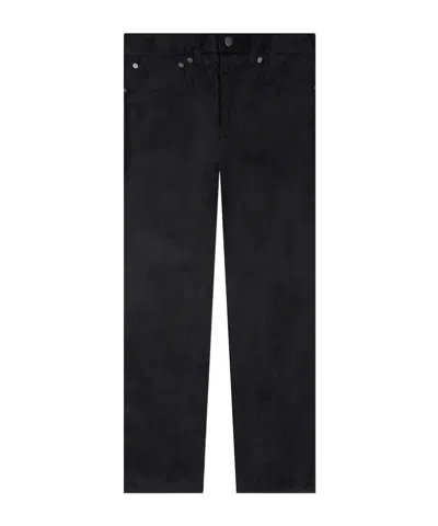 Essentials Five-pocket Textured Casual Pants In Black