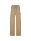 Essentials Flare Logo-patch Drawstring Track Pants In Brown