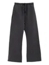 Essentials Drawstring Flared Track Pants In Gray