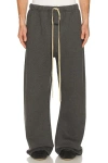 Essentials Elasticated Drawstring Trousers In Gray