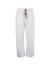 Essentials Drawstring Track Pants In White