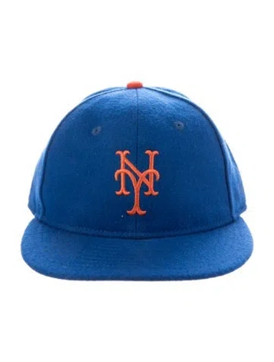Pre-owned Essentials Flat Fitted Baseball Cap In Blue