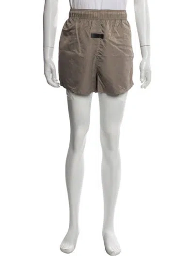 Pre-owned Essentials Flat Front Shorts In Neutral