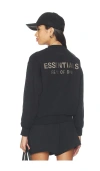 Essentials Fleece Classic Fit Crewneck In Black
