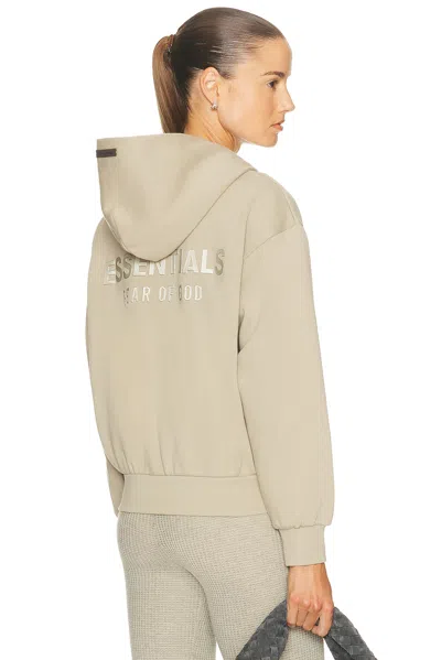 Essentials Fleece Classic Fit Zip-up Hoodie In Gray