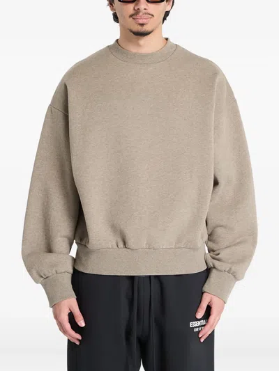 Essentials Fleece Crew-neck Sweater In Neutral
