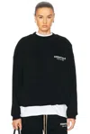Essentials Fleece Crewneck In Black
