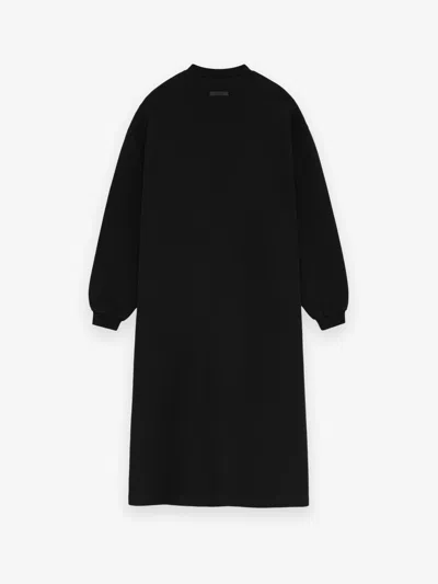 Essentials Fleece Crewneck Dress Women In Black