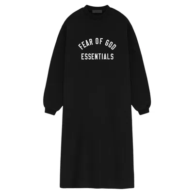 Essentials Fleece Crewneck Dress Women In Black